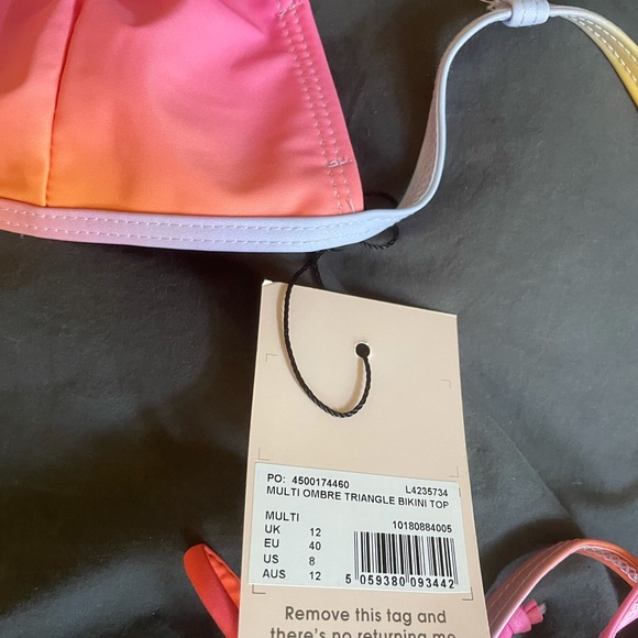 NWT Missguided Ombré Pink & Orange Bikini - Picture 4 of 8